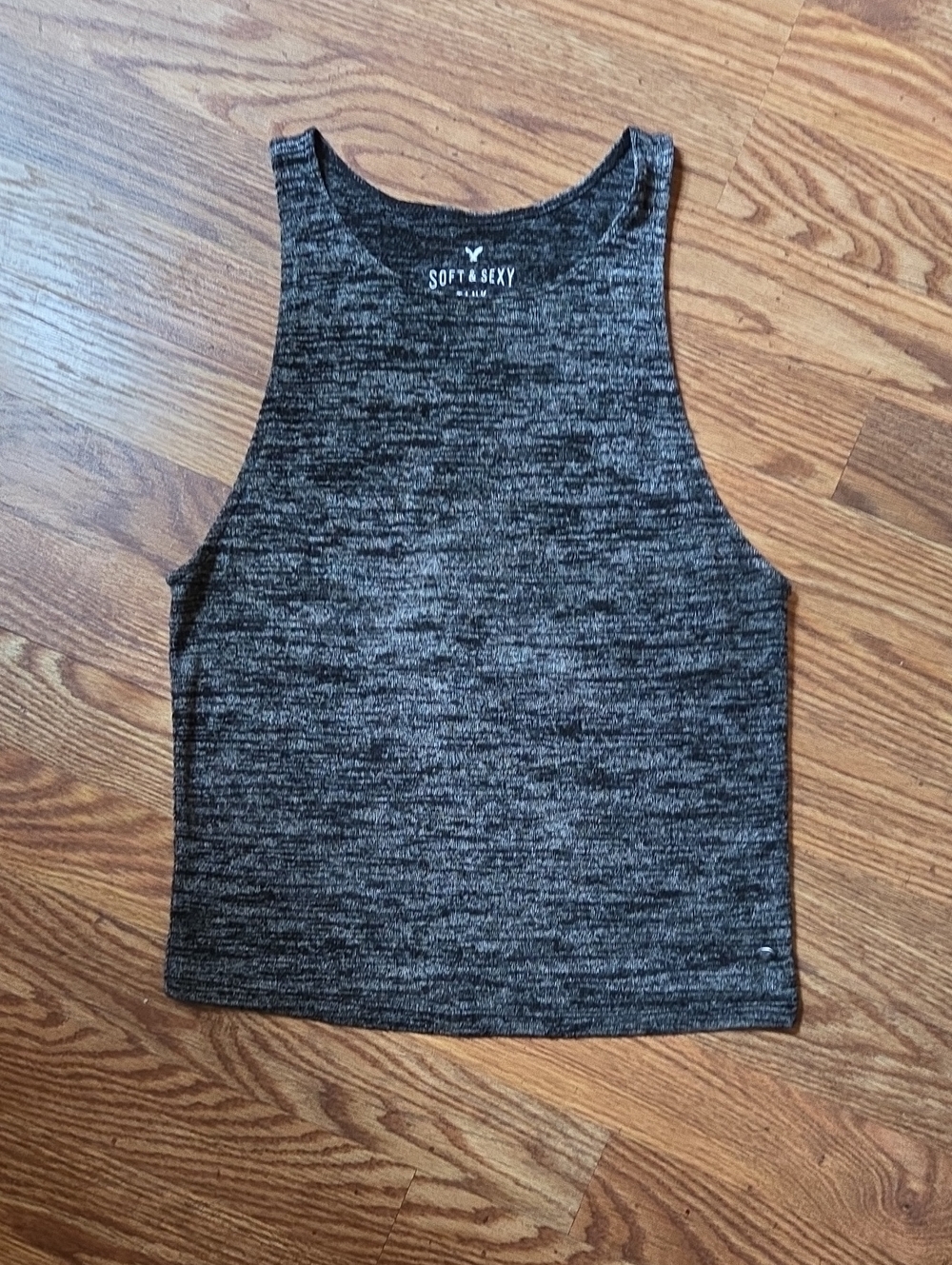 American Eagle Soft And Sexy Crop High Neck Tank Top